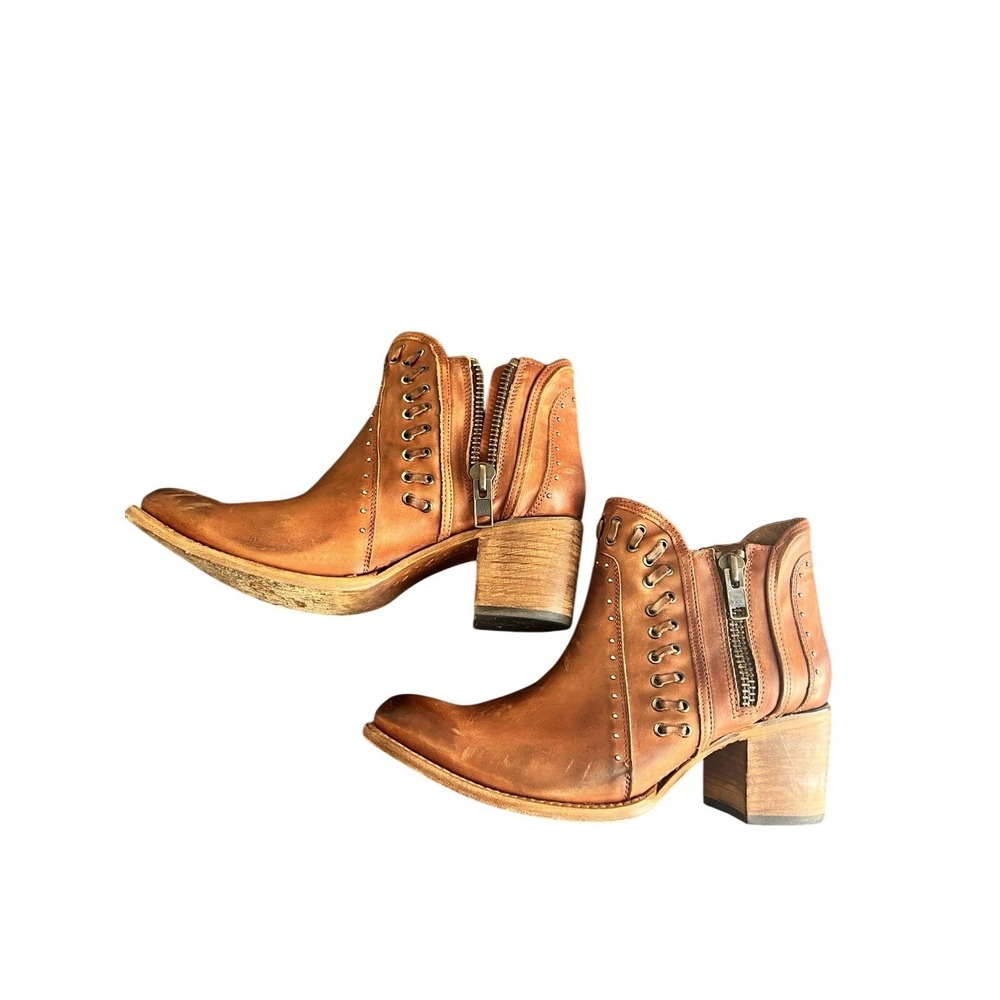Freebird Women's Brown Leather Lace Ankle Boots Ryder Size 12 - Picture 6 of 10